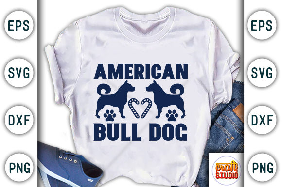 American BullDog Graphics for T-Shirt Designs
