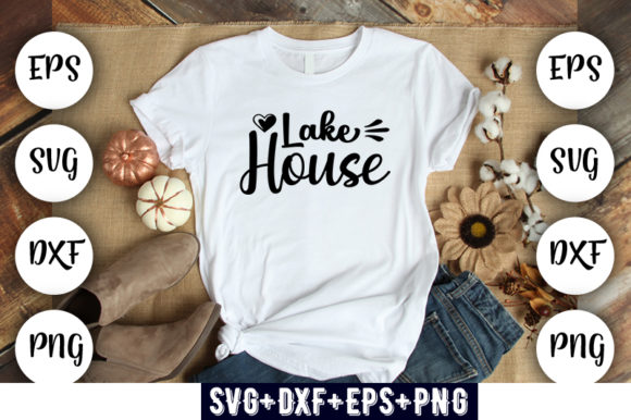 Fishing Design Lake House Graphics for T-Shirt Designs