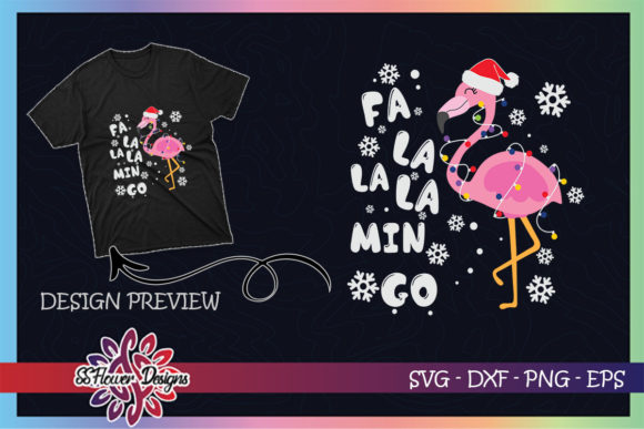 Flamingo Christmas Light Santa Hat