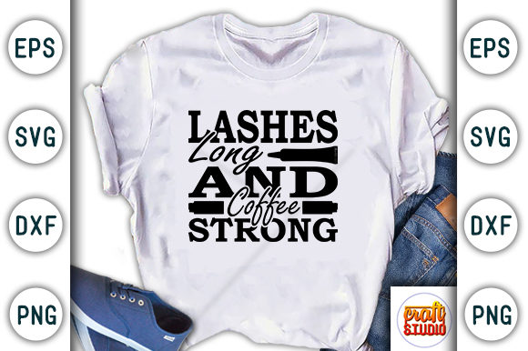 Makeup SVG Design: Lashes Long & Graphics for T-Shirt Designs