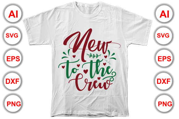 New to the Crew: Christmas Graphics & T-Shirt Designs