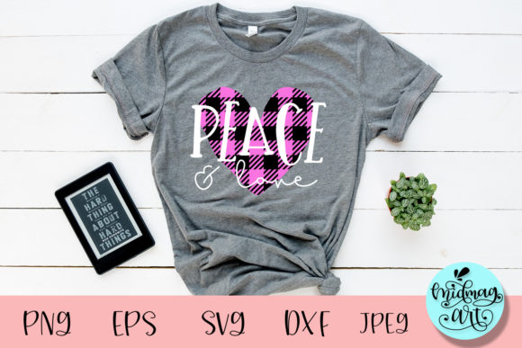 Peace and Love SVG: Valentine Graphics for T-Shirt Designs